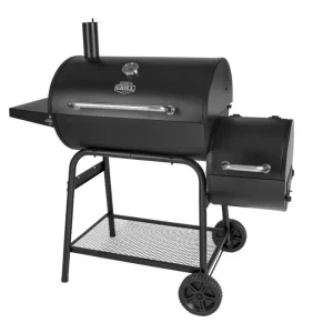 Expert Grill 28" Charcoal Offset Smoker Grill with Side Firebox.