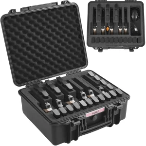 SucceBuy Hard Pistol Cases w/ Pre-cut PU Foam Lining.