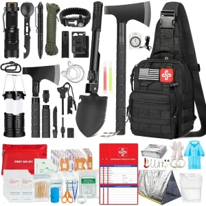 262Pcs Survival Gear and Supplies with First Aid Kit.
